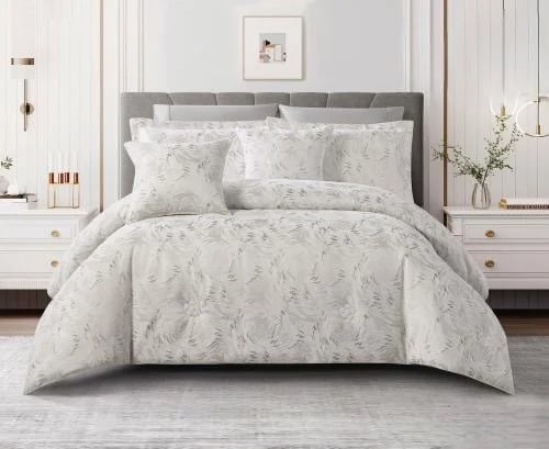 Jouri bedspread - Chanel luxury - double summer 8 pieces - gray