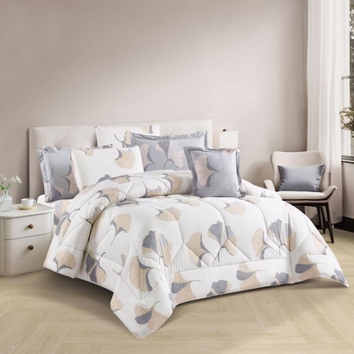 مفرش فلورا - قطن 100% - مزدوج 7 قطع