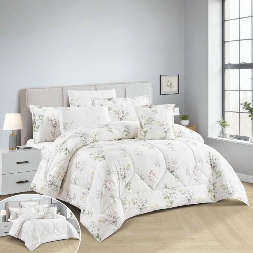 مفرش فلورا - قطن 100% - مزدوج 7 قطع