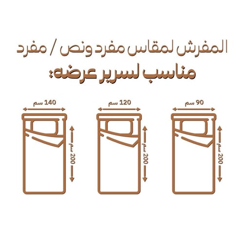 مفرش نيلوفر - قطن 100% – مزدوج 8 قطع