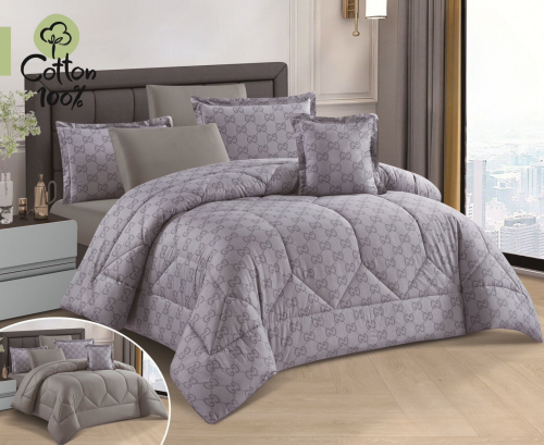 مفرش فلورا - قطن 100% - مزدوج 7 قطع