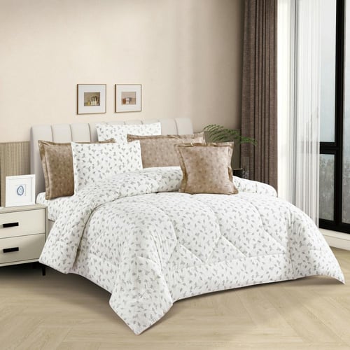 مفرش فلورا - قطن 100% - مزدوج 7 قطع