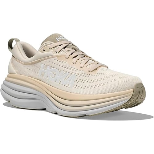 حذاء جري هوكا بوندي 8 شبكي بلون بيج للجنسين