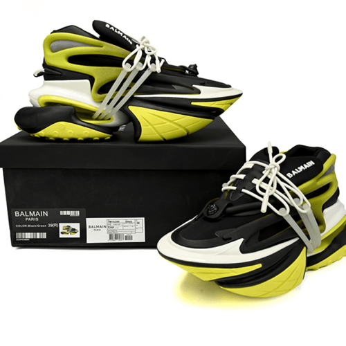 سنيكر رياضي بالمين يونيكورن للجنسين أسود وأخضر نيو...