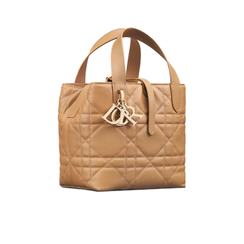 حقيبة عملية ديور توجور 23سم شنطة للنساء بلون بيج