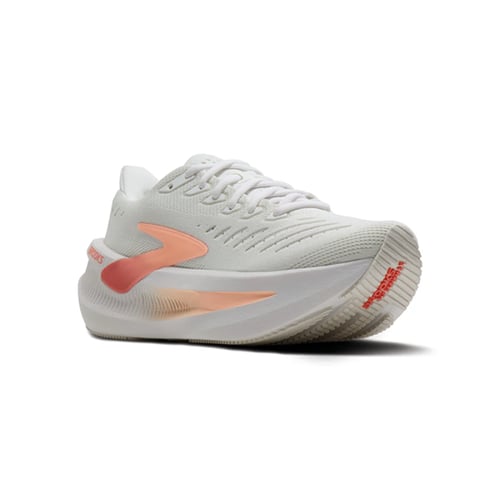 حذاء جري بروكس Glycerin Max بلون وايت سوفت اورنج