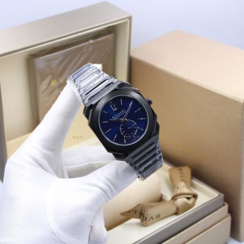 ساعة بولغاري اوكتو ساعة معدن أنيقة للرجال بلون اسو...