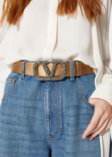 حزام نسائي بوجهين فالنتينو بيلت برونز بلاك راقي