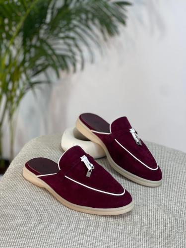 شبشب مغلق مسطح لورو بيانا شامواه بلون خمري