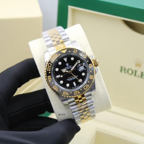 ساعه معدن نسائي روليكس GMT-Master II فضي وذهبي