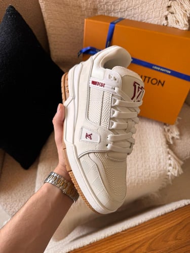 حذاء رياضة رجالي لويس فويتون Lv trainer جلد مونوغر...