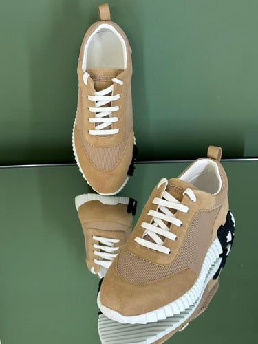 شوز يومي رجالي هيرميس سنيكر باونسنيغ بلون بيج داكن