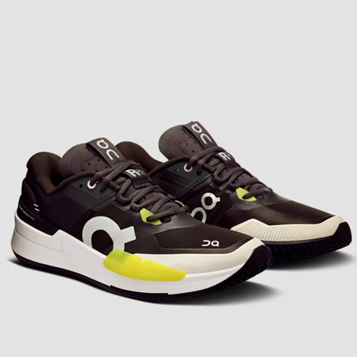 شوز التنس كلاود اون رانينج ذا روجر بلون أسود وليمو...