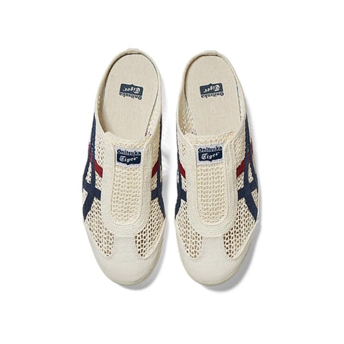 شوز اونيتسوكا تايغر ماكسيكو66 ابيض بشعار أزرق واحم...