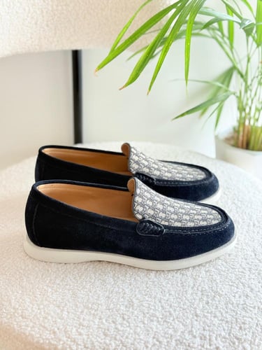 لوفر شتوي ديور جرانفيل للرجال طبعة D رمادي واسود