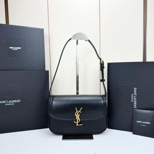 حقيبة بحامل كتف اف سان لوران سولفرينو لون اسود