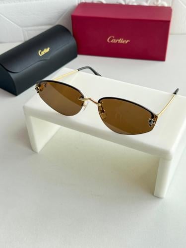 نظارات ماركة Carter بانثير بإطار ذهبي وعدسة عسلي