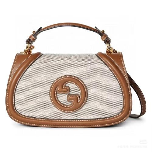 حقيبة Gucci بلوندي جلد وقماش بلون بني وبيج
