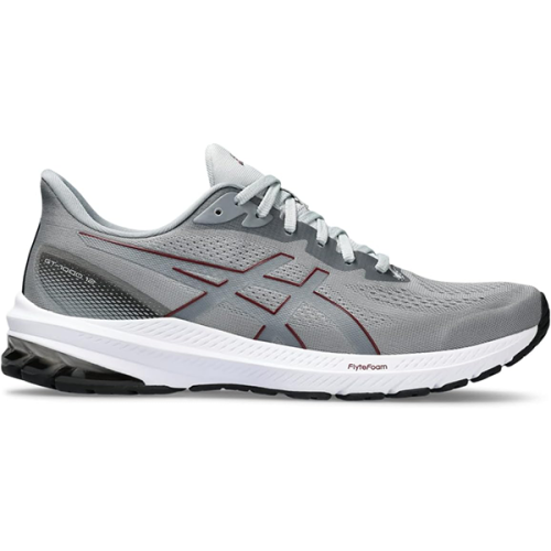 اسيكس حذاء جري رجالي GT-1000 12 لون رمادي مع أحمر...