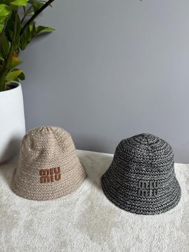 قبعات شتوية محبوكة ميوميو نمط باكيت مطرزة بشعار ال...