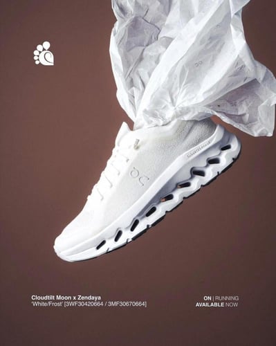 حذاء كلاود تيلت مون للجنسين لون أبيض بيور