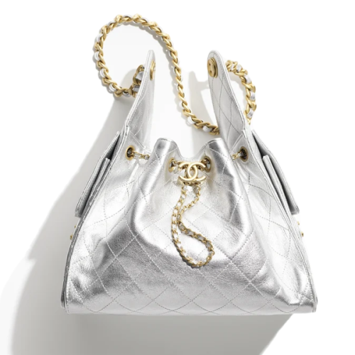 حقيبة كتف عصرية شانيل 25 هاند باق جلد ناعم لون سيل...