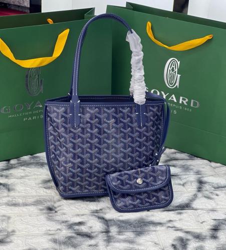 شنطة يد ميني جويارد أنجو طبعة مونوغرام لون أزرق