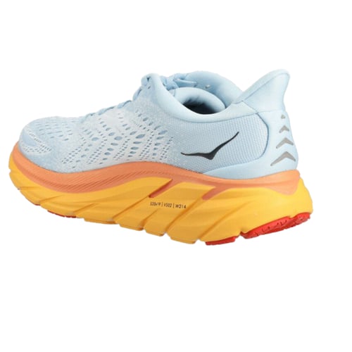 حذاء جري هوكا كليفتون8 لون ابيض نعل اورانج