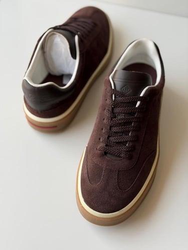 سنيكر رجالي لوروبيانا تنس ووك شمواه بلون بني