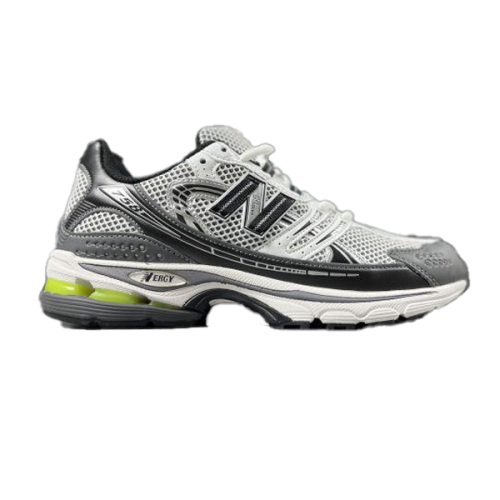 سنيكرز نيو بالانس 758 فضي أسود ميتاليك تصميم شبكي