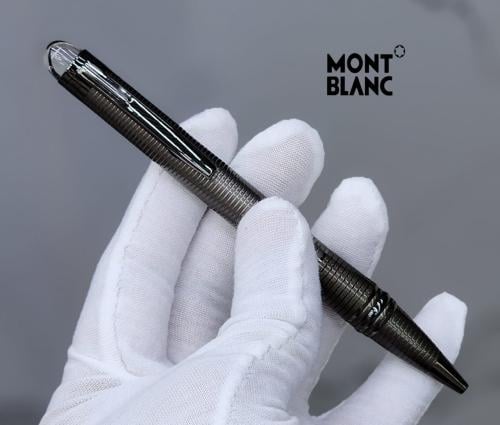 قلم مكتب كباس مون بلانك ستارووكر بلون أسود معدني ب...