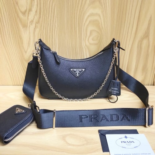 حقيبة برادا ري إيديشن - بلاك