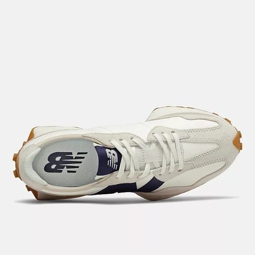 شوز نيو بالانس 327 رياضي رمادي شعار كحلي