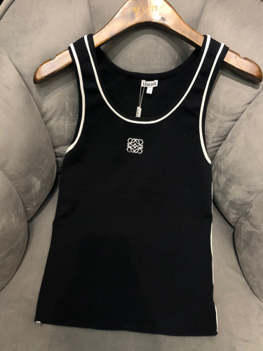 قميص بلا أكمام- لويفي بتصميم مميز لون أسود مع تفاص...