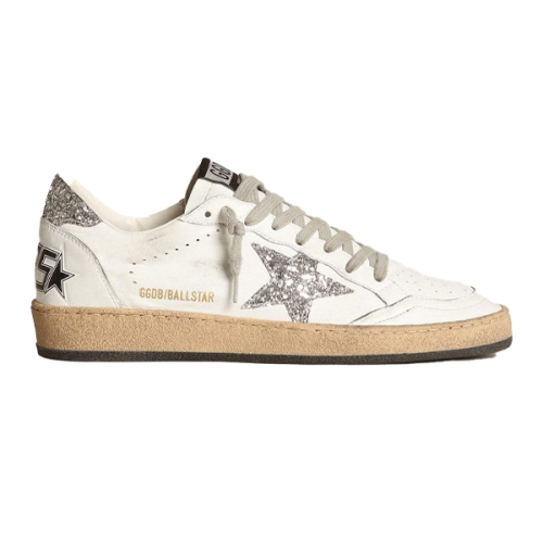 حذاء للنساء جولدن جوس رياضي بول ستار أبيض فضي