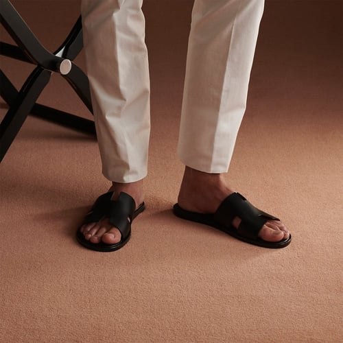 سليبر هرمز رجالي اسود داكن جلد جودة عالية