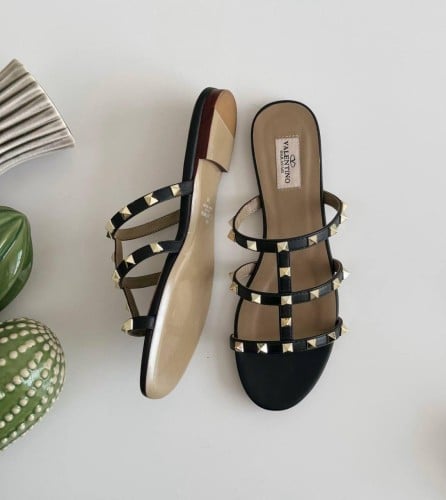 سليبر فلات فالانتينو كواليتي سوبر ماستر بلون اسود