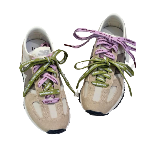 شوز رياضة قماشي نيوبالانس 471 لون بيج بأربطة ملونة...