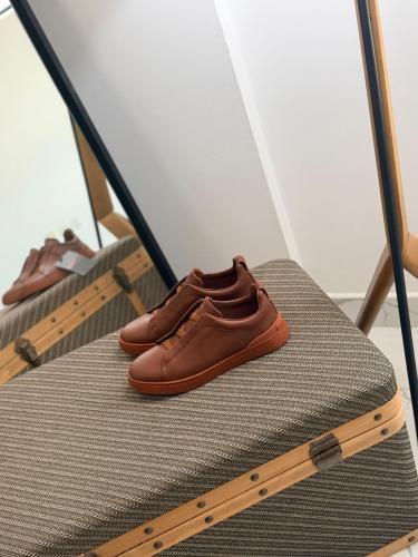 حذاء رجالي ماركة zegna بدون أربطة تريبل ستيتش رجال...