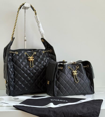 شنط جلدية شانيل 25 هاند باق بحامل كتف جلد حبيبات ل...