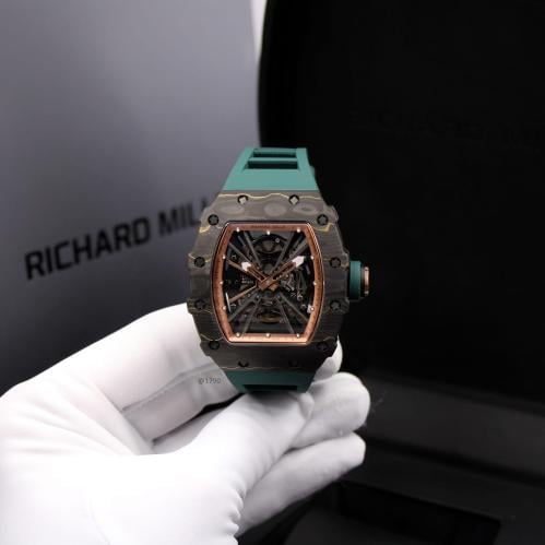 ساعة رجالي ريتشارد ميل توربيون أخضر بقرص بني