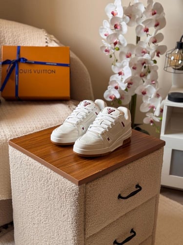 حذاء رياضة رجالي لويس فويتون Lv trainer جلد مونوغر...