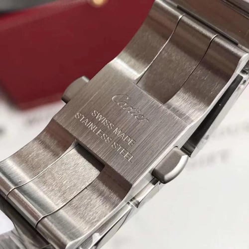 ساعه رجالي كارتير بالون بلو لون فضي بمينا اسود