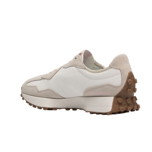 حذاء نيو بالانس 327 نسائي لون رمادي بتفاصيل بينك