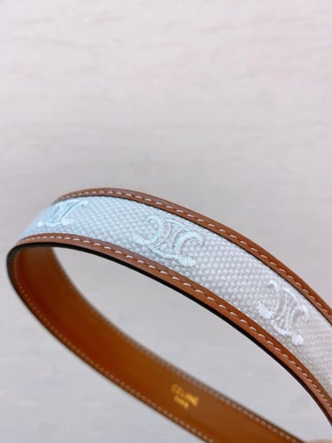 حزام نسائي للخصر سيلين تريموف لون ابيض راقي