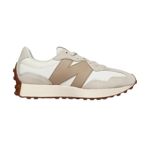 حذاء رياضي نيو بالانس 327 بني أبيض متدرج مبطن عصري