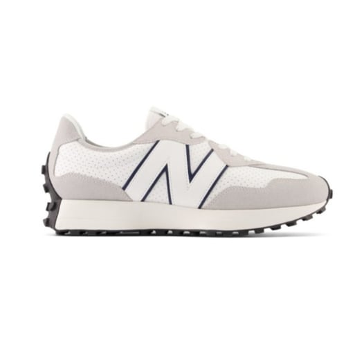 حذاء رياضي New Balance 327 أبيض رمادي شبكي جلد سوي...