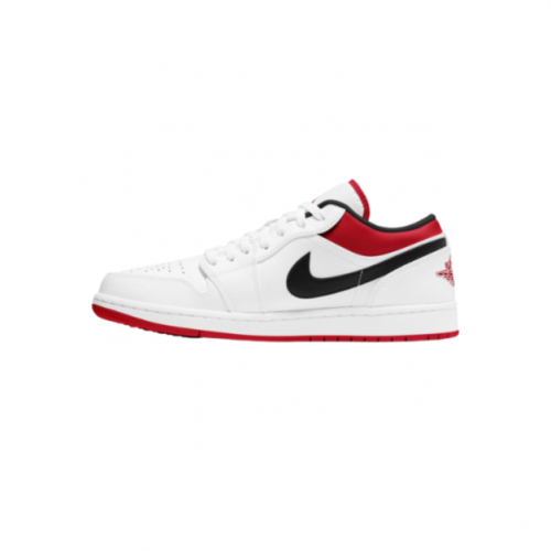 سنيكر إير جوردن 1 لو - أبيض أحمر جامعي أسود