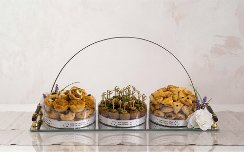 Mini chocolate pastry tray