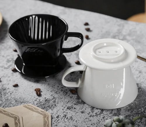 قمع تقطير سيراميك شبيه كاليتا - ابيض | KALITA WHIT...